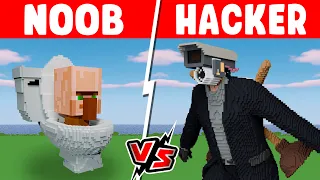 SKIBIDI TOILET VS CAMERAMAN - MINECRAFT HARDCORE STATUE BUILD CHALLENGE