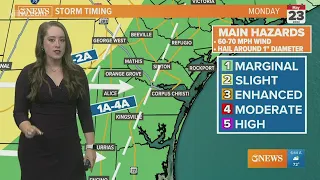 Storms return overnight and early Tuesday morning in your Corpus Christi weather forecast