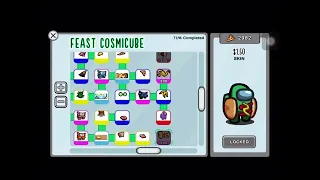 Unlocking All The Item In The Feast Cosmicube (Among Us)