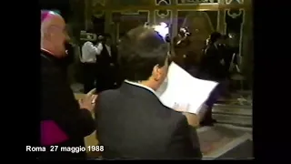 Incontro con il Papa Giovanni Paolo II  27 Maggio 1988