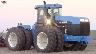 Rare Blue VERSATILE 2360 Tractor Working on Tillage