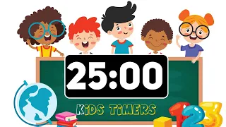 25 Minutes of Classroom Fun! Engaging Timer with Upbeat Music for Kids