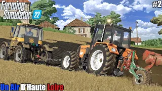 Two TRACTORS for PLOUGHING and Feeding animals| Un Air D'haute Loire | Farming Simulator 22 |  2