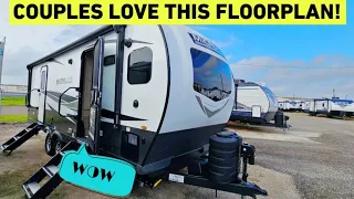 Couples LOVE this RV floorplan! Flagstaff MicroLite 25FKBS Travel Trailer