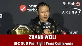 Weili Zhang reacts to Yan Xiaonan win “I thought she was out’ at UFC 300