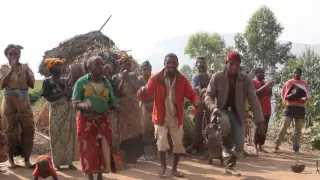 Batwa tribe singing and dancing