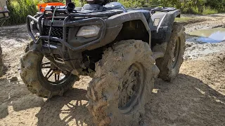 35" BKTs on Honda actually worked! Epic Swamp ride part 1