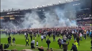 Derby County fans (pitch invasion) Championship Promotion 2024