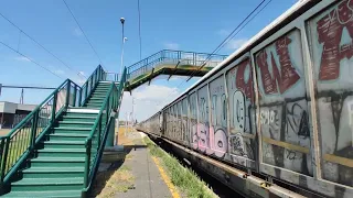 FRET SNCF en gare de Gerzat bb 26000 + couvert et bâché + klaxon.