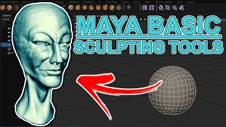 How To Use The Basic Sculpting Tools | Maya Tutorial #1