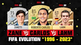 Roberto Carlos VS Zanetti VS Lahm FIFA EVOLUTION! 👀🤯 FIFA 96 - FIFA 23