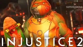 MICHELANGELO GOES ABSOLUTELY CRAZY!! - Injustice 2 "Ninja Turtles" Gameplay