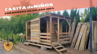 COMO CONSTRUIR UNA CASITA DE MADERA RECICLADA (PARA NIÑOS) 👧🏻