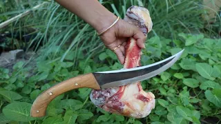 Knife Making - Forging A Sharp Beautiful Knife From A Piece Of Leaf Spring.