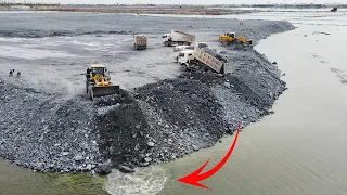 Incredible Power Wheel loader can do move big stone And move fast with dump truck