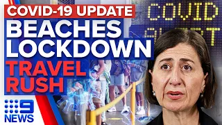 Coronavirus: Sydney awaits COVID-19 update, Border deadline travel rush | 9 News Australia