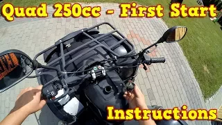 Quad 250cc - First Start Instructions + Test Ride Nitro Motors