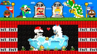 R.I.P Mario and Peach in the Bathroom... Please Come Back☠️☠️☠️ | Game Animation