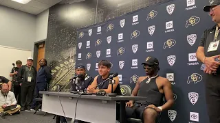 Shedeur Sanders, Shilo Sanders, Alejandro Mata after wild CU Buffs 2-OT win vs. CSU