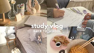 Study vlog 🌷 back to school, note taking, opening packages, makings dumplings, routines, ft. Notion