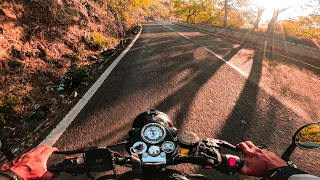 Riding Royal Enfield Classic 350 On Hills With Loud Exhaust