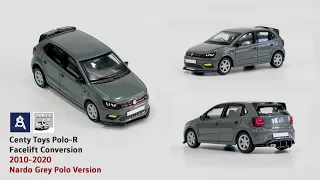 Centy Toys Polo R Facelift Conversion | 2020 Volkswagen Polo Miniature Model | Nardo Grey Polo