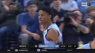 Ja Morant screams at James Harden “Tell that mfer about me" after he left him open 👀🔥