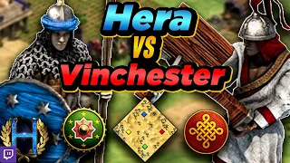 Hindustanis vs Chinese | 1v1 Arabia | vs Vinchester | AoE2