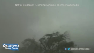 Driving into a rain wrapped tornado near Big Spring, TX May 22, 2016