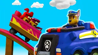 Paw Patrol Roller Coaster Chase! 🎢 Kids Animation ⭐️Play-Doh Videos