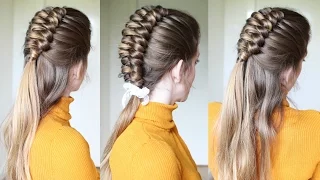 Half up Half Down Infinity Braid  Hairstyle | Braids Hairstyles | Braidsandstyles12