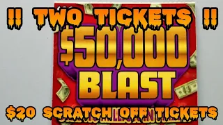 $50,000 BLAST !! TWO TICKETS !! $20 MAINE scratch off tickets