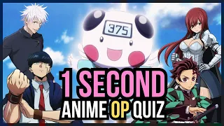 GUESS THE ANIME OPENING IN 1 SECOND ⏰ 30 Anime Opening Quiz 🔥🎶