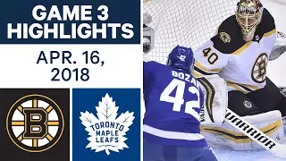 NHL Highlights | Bruins vs. Maple Leafs, Game 3 - Apr. 16, 2018