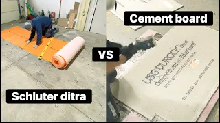 Schluter ditra vs Cement board