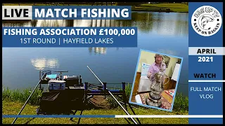 LIVE MATCH FISHING: Fishing Association £100,000 Fishing Match | Round 1 | Hayfield Lakes | BagUpTV