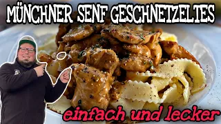 Münchner Senf Geschnetzeltes / schnelles Rezept für die Pfanne