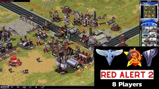 Red Alert 2 Yuri's Revenge Gameplay I Pitfalls Map I 8 Players