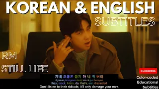 RM of BTS- Still Life (with Anderson .Paak) Official MV-[ENG SUB] Color Coded Lyrics English/Rom/Han