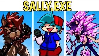 FRIDAY NIGHT FUNKIN' - vs SONIC.EXE Hell Reborn V1 || VS SALLY.EXE FNF || CUTSCENES AND ANIMATIONS