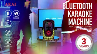 AKAI karaoke machine with LED light show