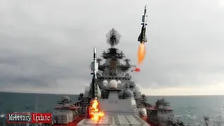 Russian Navy in action! massive missile fire • BattleCruiser• Destroyer