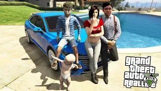 РЕАЛЬНАЯ ЖИЗНЬ В GTA 5 - МОЯ СЕМЬЯ! НАСТЯ, СЕРЕГА, МАКС В СБОРЕ!