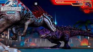 OMEGA 09 VS INDOMINUS REX! - Jurassic World The Game - *BATTLE HD*