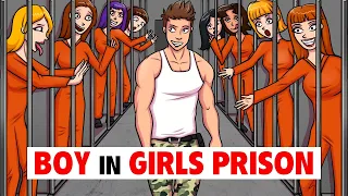 The ONLY BOY in GIRLS Prison | My Animated Story