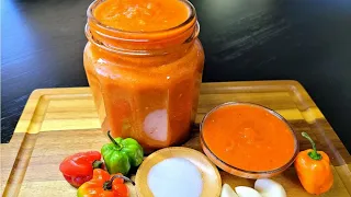 GUYANESE HOT PEPPER SAUCE| recipe caribbean pepper sauce/hot sauce