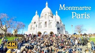 Montmartre,  Paris busiest district | Paris Walking Tour [4K UHD]