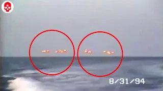 Strange lights over the ocean