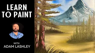 Towering Pines | Wet on Wet Oil Painting | Paint with Adam