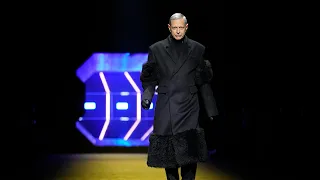 Jeff Goldblum Kyle MacLachlan walk the runway for Prada at Milan Fashion
